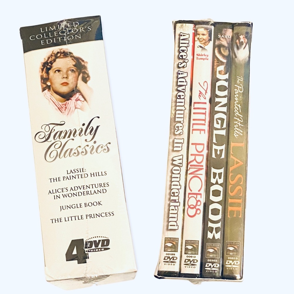 Sealed Shirley Temple DVD Movie Box Set Lassie Alice in Wonderland Jungle Book - Picture 4 of 4
